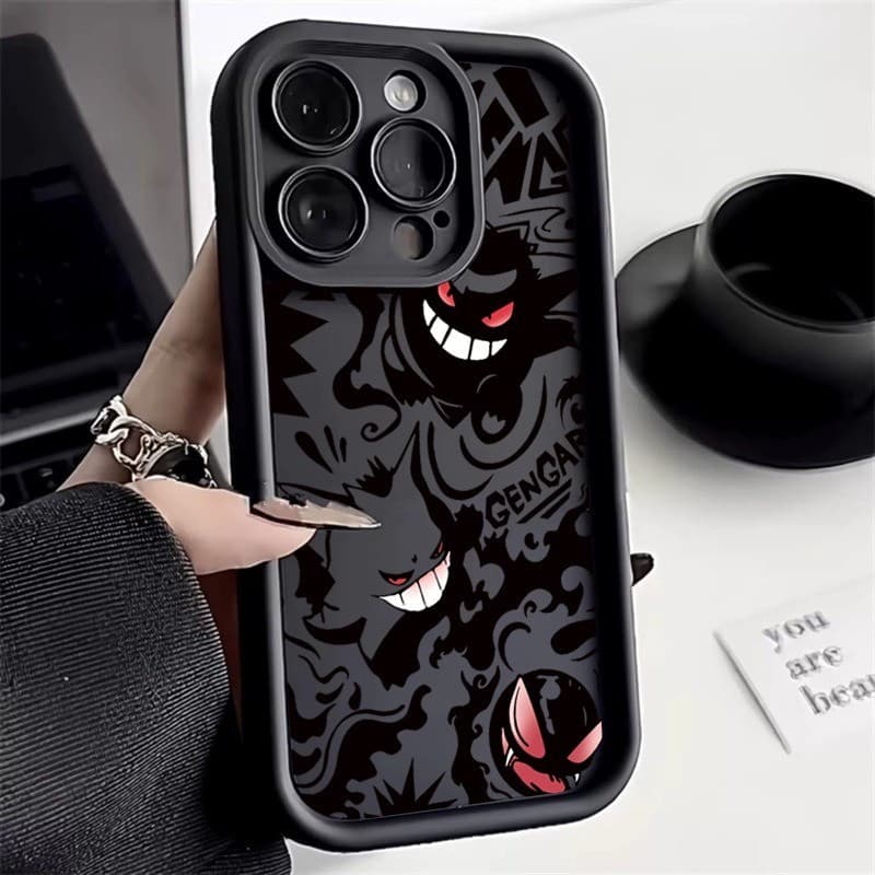 Capa de Celular Gengar Pokémon Estilo Dark Cool Para Redmi Note 15 14 13 12 12S 11 10 9 8 7 Pro Plus Xiaomi Turbo 4G 5G