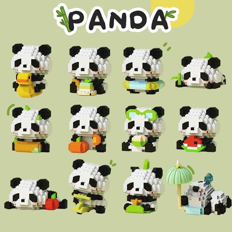 1508 Pequena Partícula De Diamante Montado Brinquedo Pequeno Panda Modelo Bloco De Construção Chinês Orna