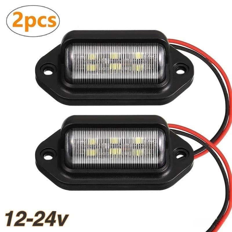 2 Peças 6-LED Luzes Da Placa De Licença Automática Luz Traseira Do Carro/Barco Caminhão Reboque Passo Lâmpadas/12V Su NE