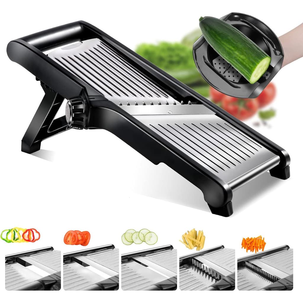 Mandoline Fatiador Profissional Ajustável Inox Cortador de Legumes Multifuncional Ralador de Verduras Cozinha Premium