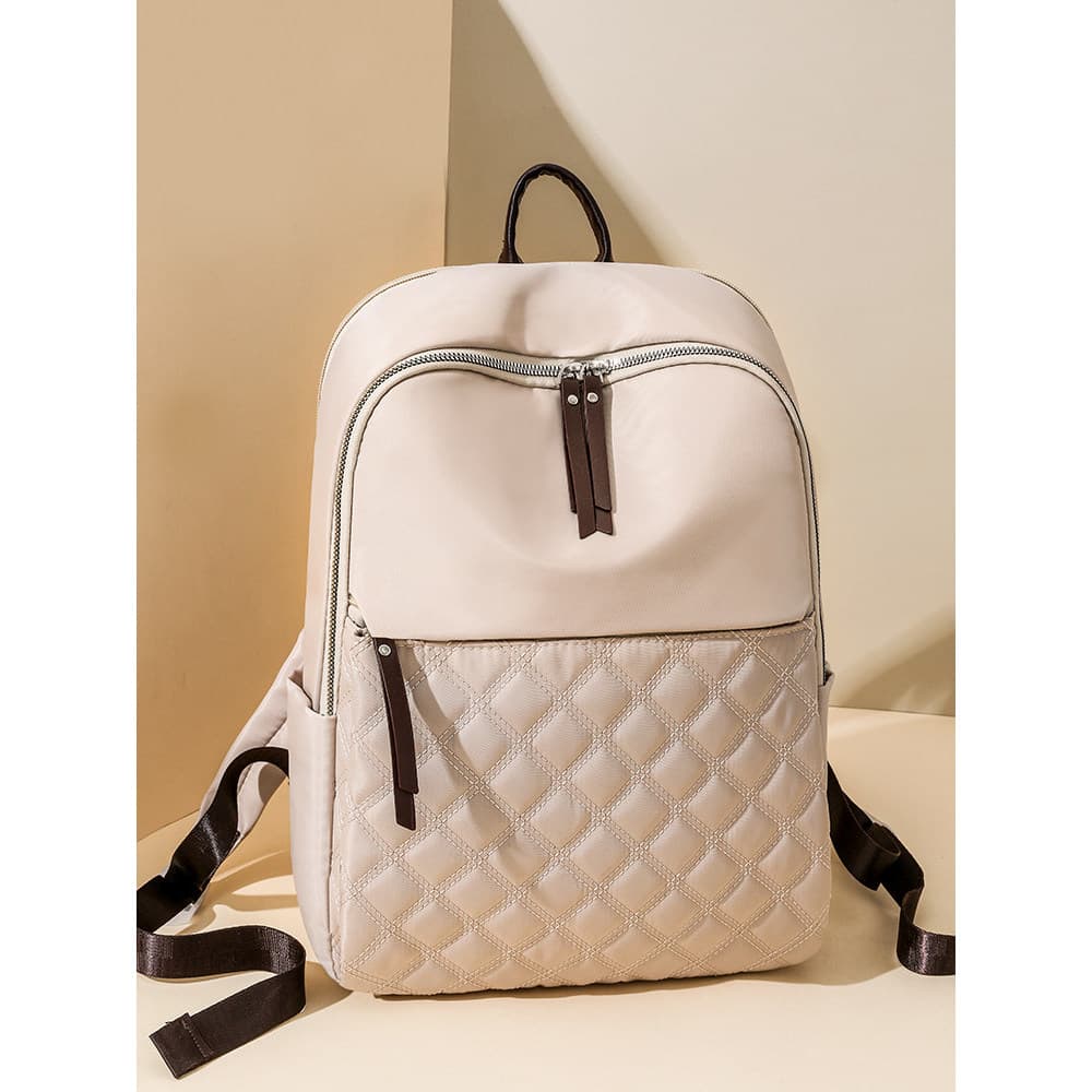 Bolsa de computador mochila feminina 2025 novo estilo moda lona mochila feminina leve Commuter negócios viagem faculdade