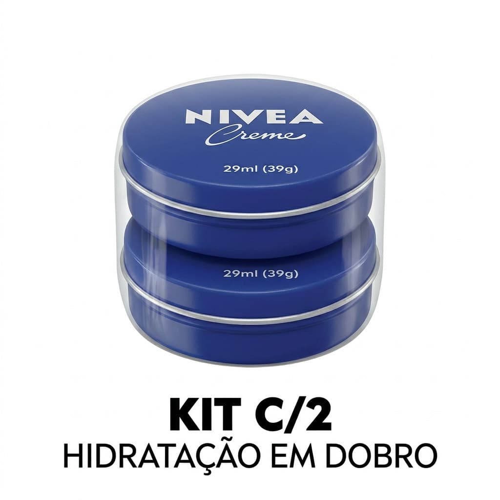Creme Nivea Lata Azul 29g Kit com 2 - Hidratante Intensivo Multiuso Original