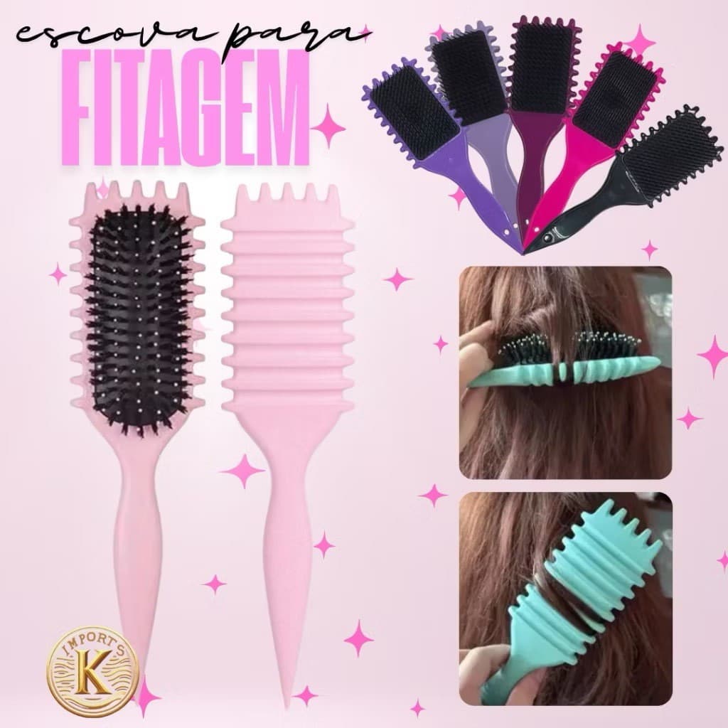 Escova Desembaraçadora , Definição De Curvatura , Pontas Dedoliss Para Modelar , Reduzir Puxar E Separar Cachos Perfeito