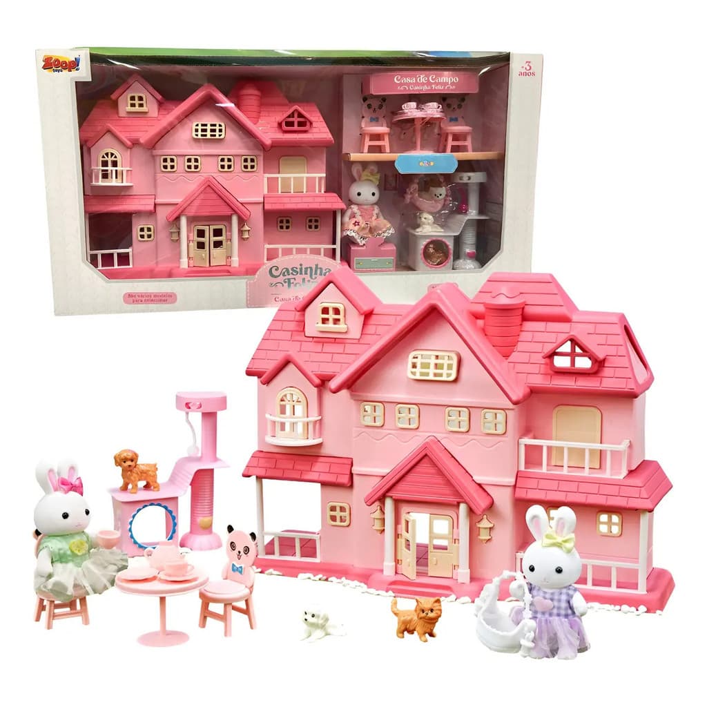 Casinha Feliz Coelho Coleção Casa De Campo Zoop Toys