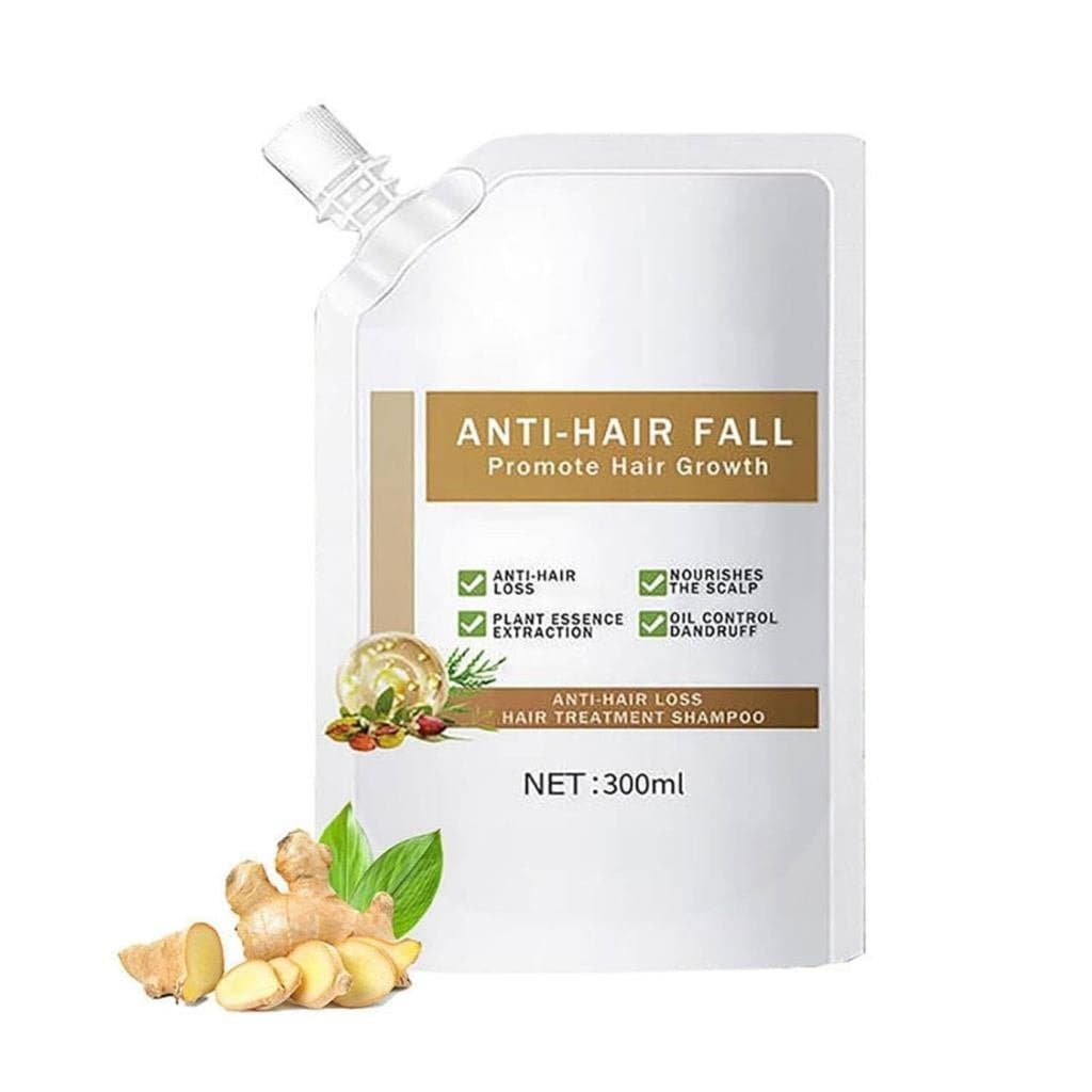 Shampoo Anti-Queda de Cabelo, Promove o Crescimento Capilar, Rico em Vários Extratos Vegetais para Tratamento Feminino,