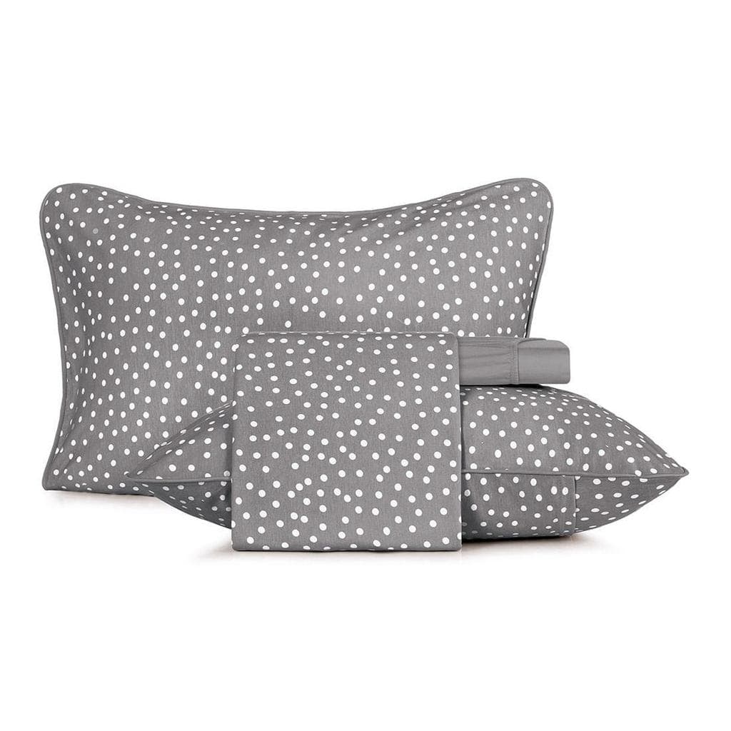 Jogo de Cama Queen Altenburg 4 Peças Malha Fio Penteado Bits Cinza