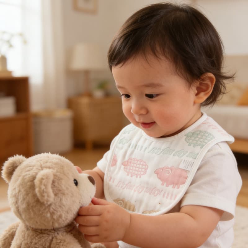 Babador para bebê recém-nascido, babador Anti-sujeira para Saliva, 6 camadas de gaze de algodão puro, pétalas giratórias
