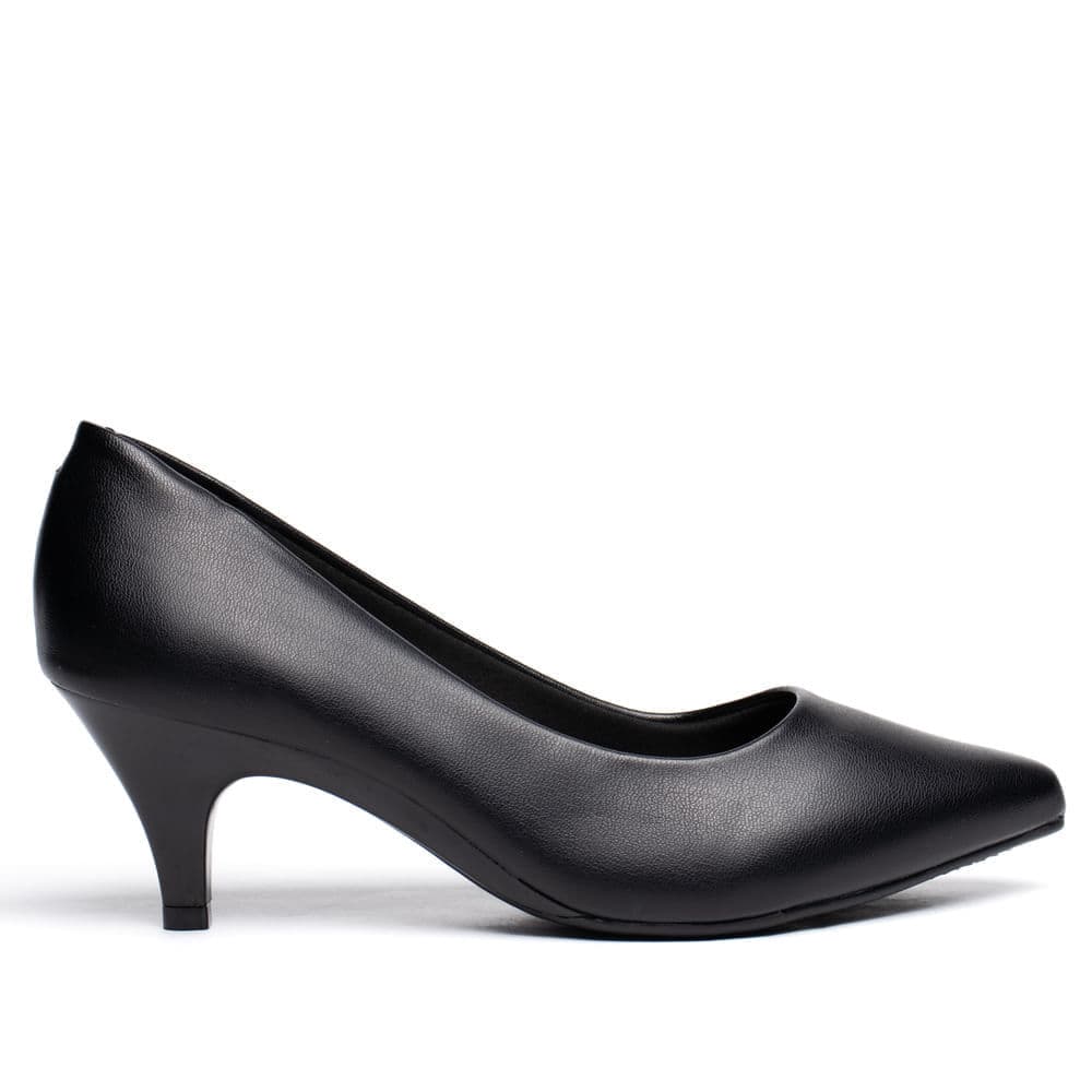 Sapato Feminino Beira Rio Scarpin Salto Fino Preto