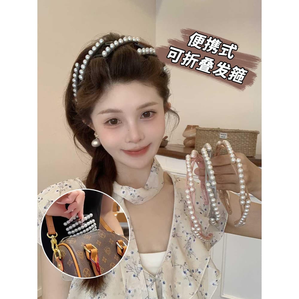 Retrátil portátil dobrável bandana feminino 2026 novo estilo High-End cabelo viagem bandana lavagem rosto Hairpin cabelo