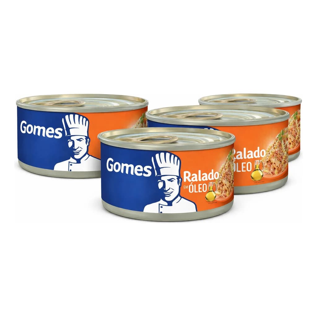 Kit 4 Atum Ralado Em Óleo - 170g - Gomes Da Costa