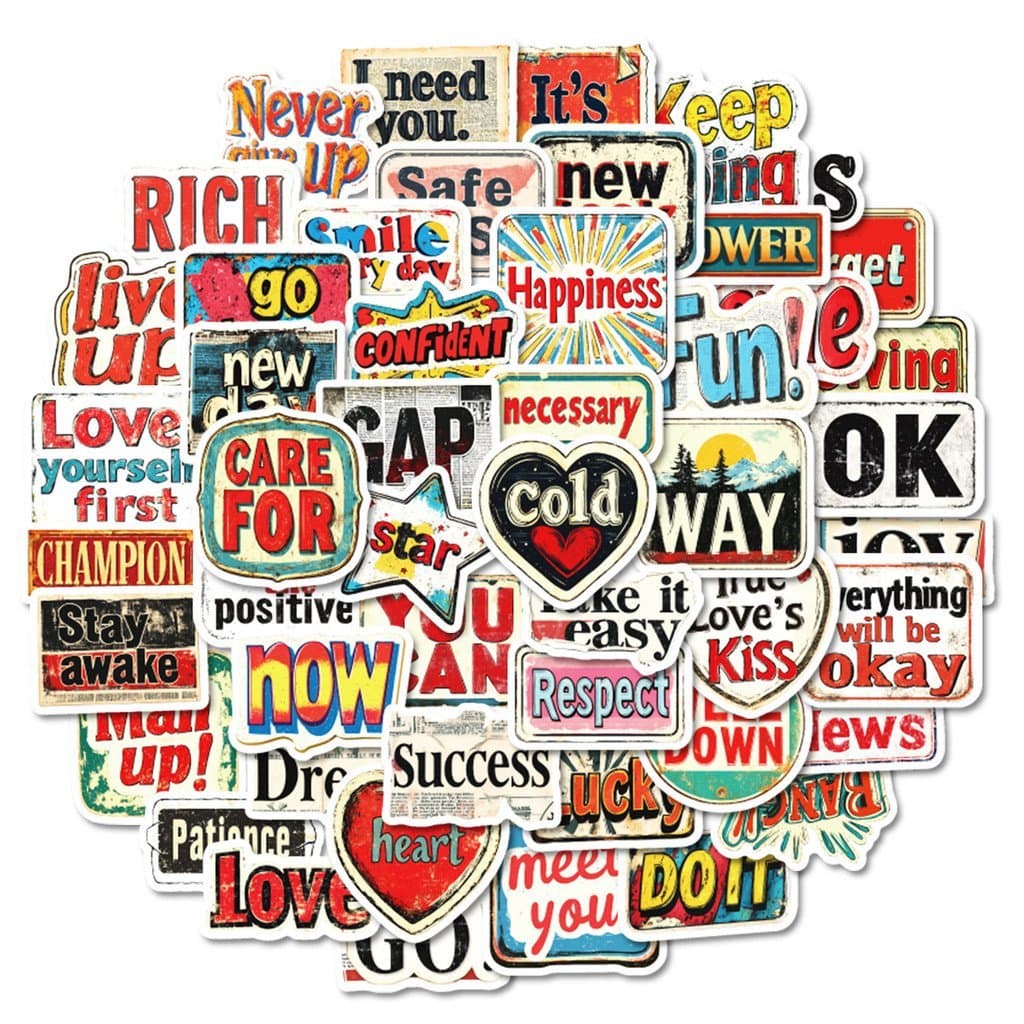 50 novos adesivos decorativos à prova d'água de alta qualidade, com estilo urbano e grafite retrô, disponíveis para vend