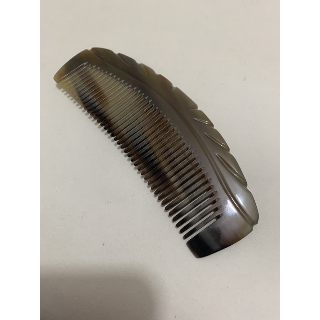 Pente de chifre puro genuíno Natural Anti-estático perda de cabelo longo cabelo reto tamanho grande masculino feminino d