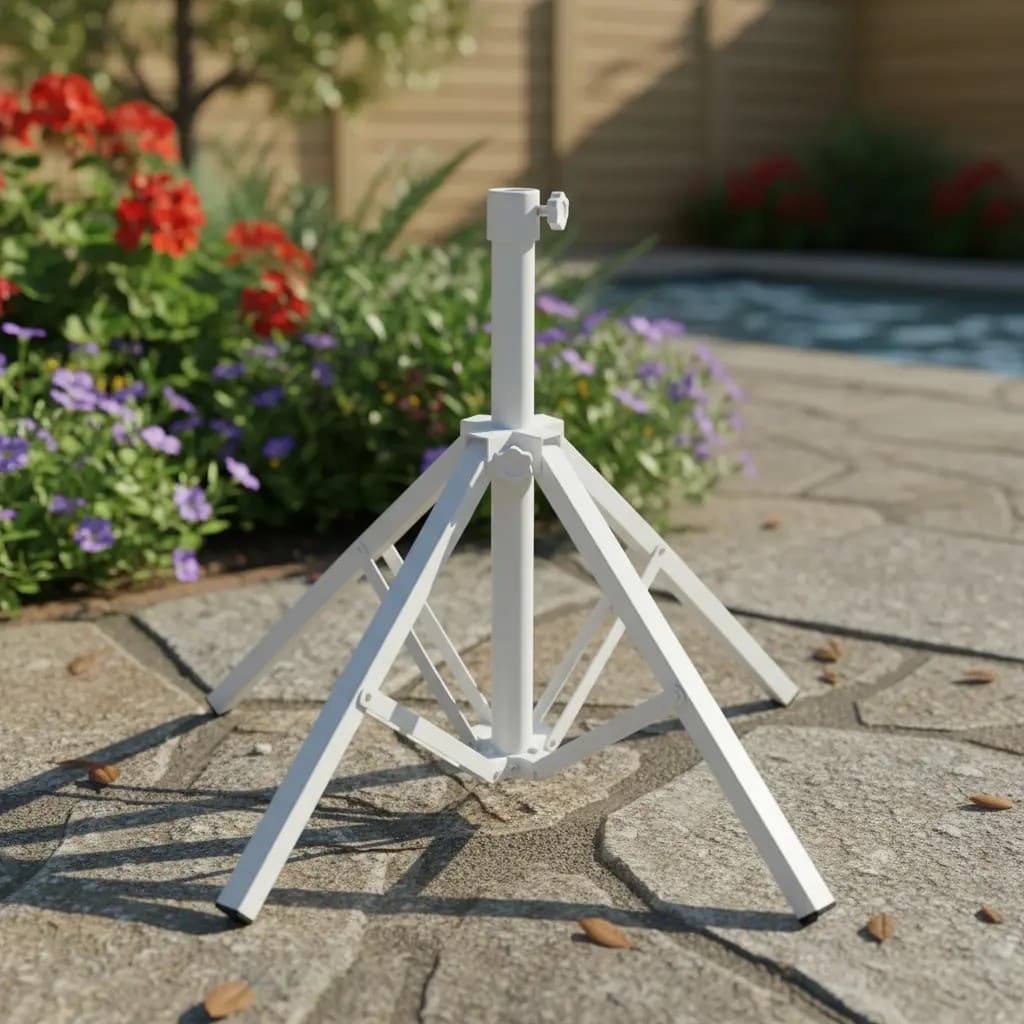 Suporte de Guarda Sol Branco Ideal para Piscina Praia e etc..