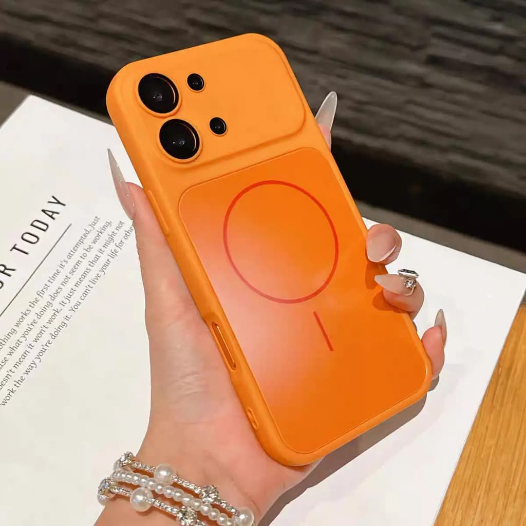 Para Redmi 15C 15 A5 4G 5G POCO C85 C71, Nova Capa de Telefone com Vidro AG e Sucção Magnética Fina, Capa Macia Casual,