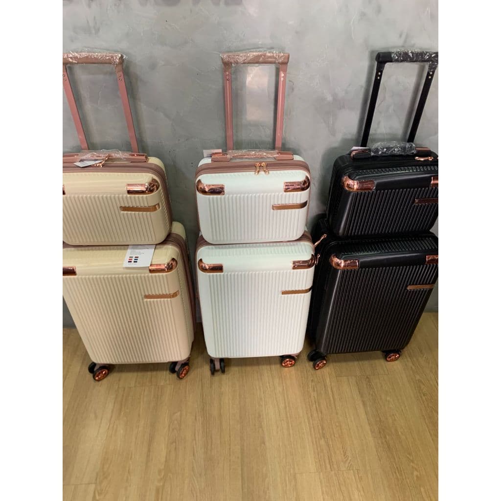 MALA DE BORDO OU Conjunto Super luxo Mala de Bordo 10kg com Frasqueira ABS ANAC, Extensor e Rodinhas PROMO360º