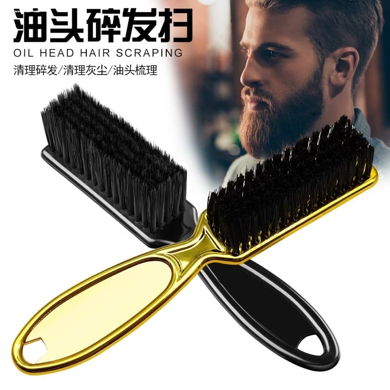 Barbeiro profissional escova espanador cabelo varrendo cabeleireiro escova macia escova de limpeza escova de cabelo queb
