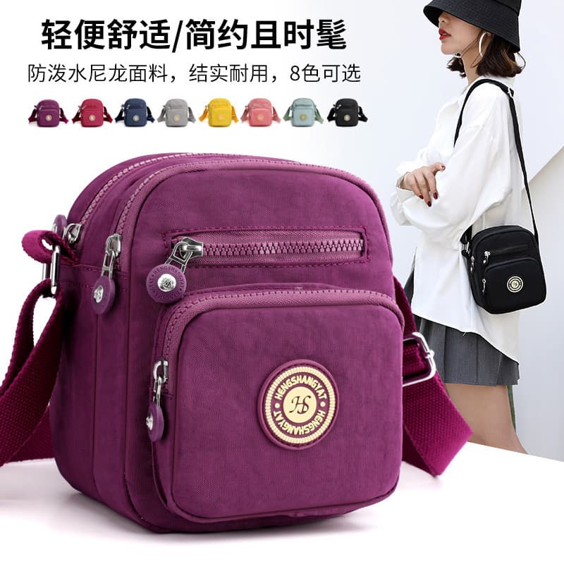 Moda novo estilo bolsa feminina ombro saco do mensageiro pequeno saco de náilon repelente de água Casual bolsa feminina
