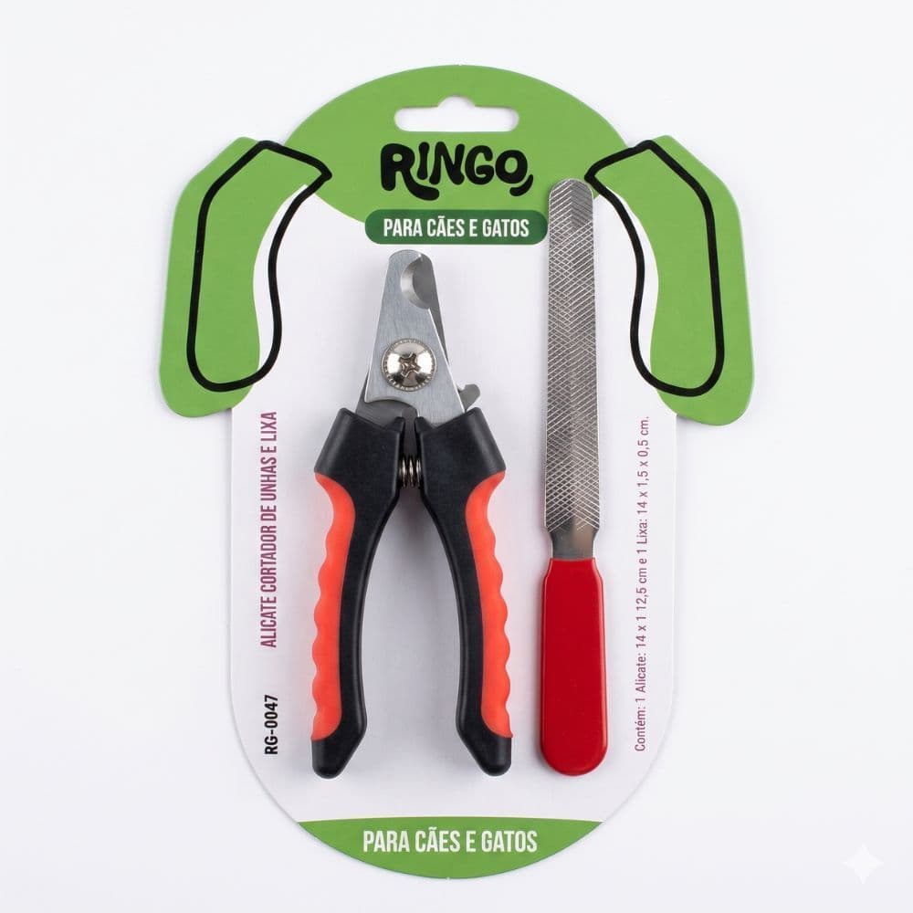 Kit Cortador de Unha Pet Profissional com Lixa | Alicate Seguro para Cães e Gatos (ENVIO IMEDIATO)