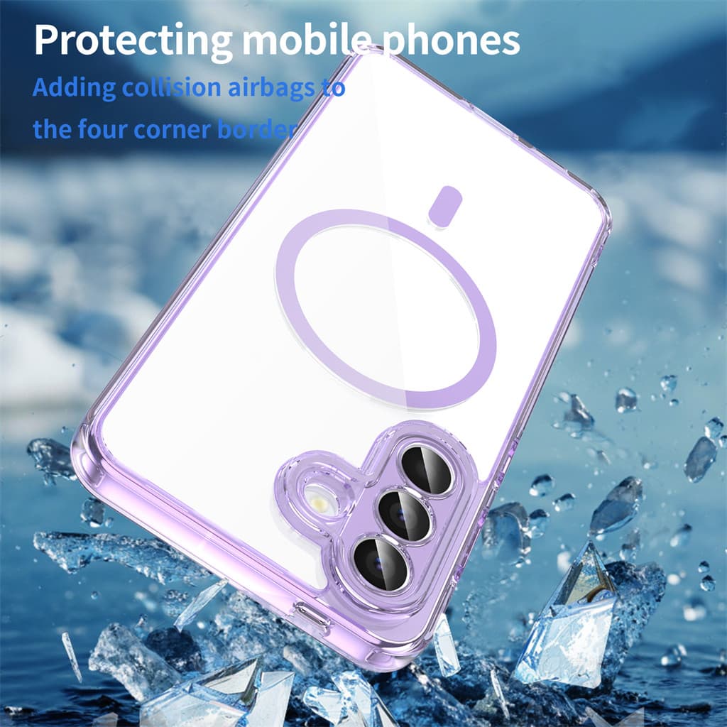 Capa De Telefone Transparente Magnética Para Samsung Galaxy A57 A37 A17 A56 A36 A16 4G 5G Caixa De Alta Definição Proteç