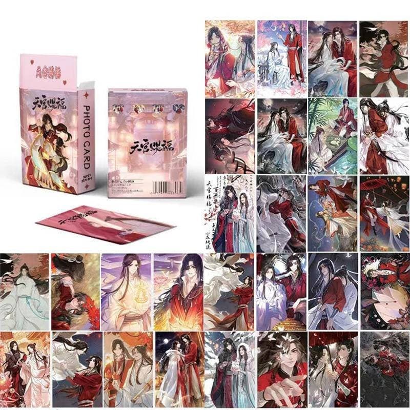 50Pcs/Pack O Cartão Oficial Do Céu Howard Wang James Cheek Tian Guan Ci Fu Xie Lian Hua Cheng De Impressão Dupla Face LO