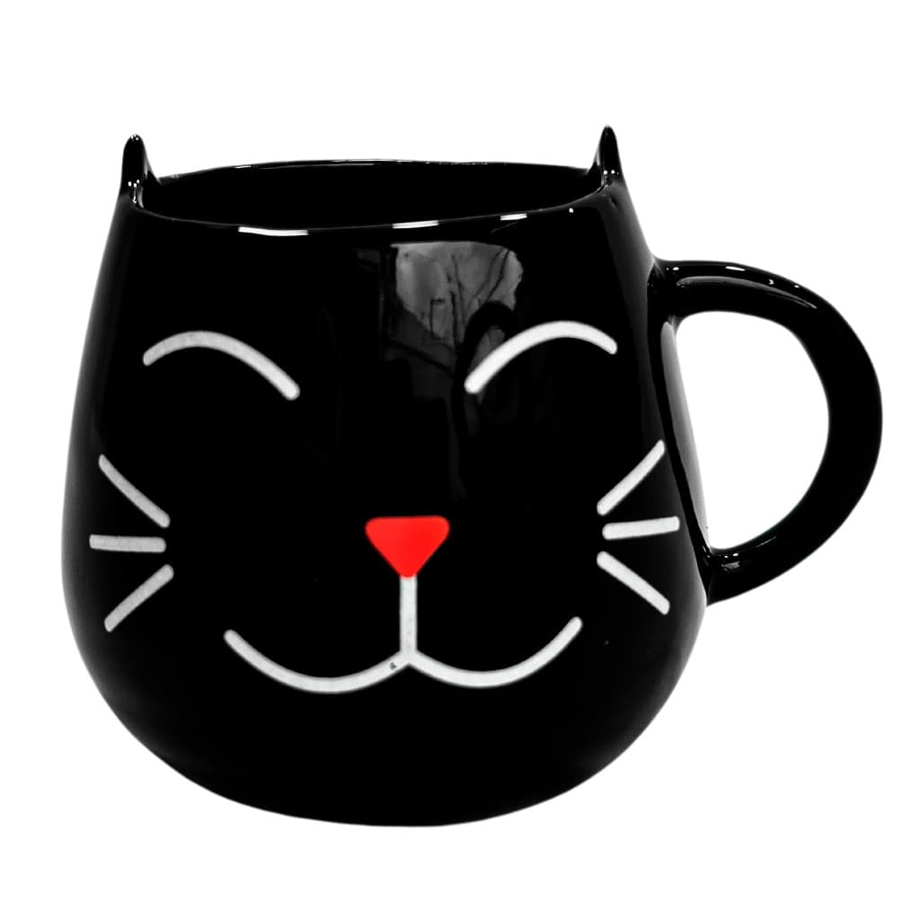 Caneca Xícara Gato Gatinho 3d Porcelana Decorada Presente Porta Caneta Lapis