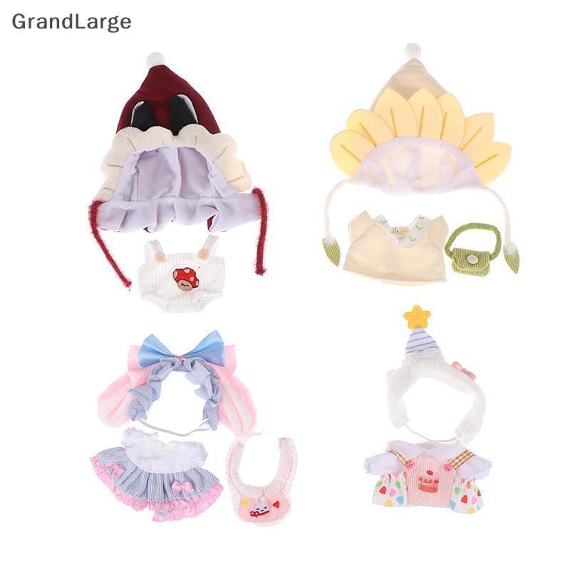 Conjunto de Roupas de Brinquedo de Pelúcia Moderno de 17cm V1/V2 - Acessórios Fofos Adequados para Brincar e Colecionar