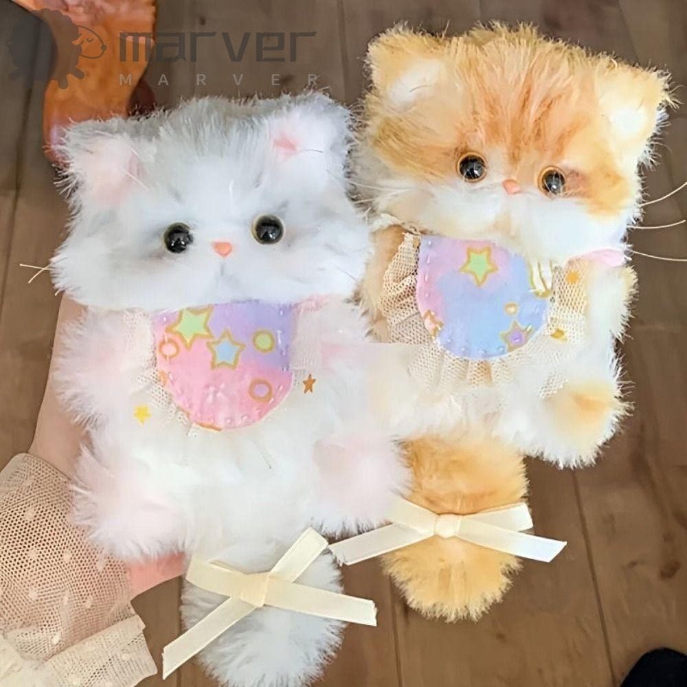 MARVER Twisty Vara Pequeno Gato Pingente , Presentes Pacote De Material DIY De Pelúcia , Chaveiro Torção Barra Gatinho B