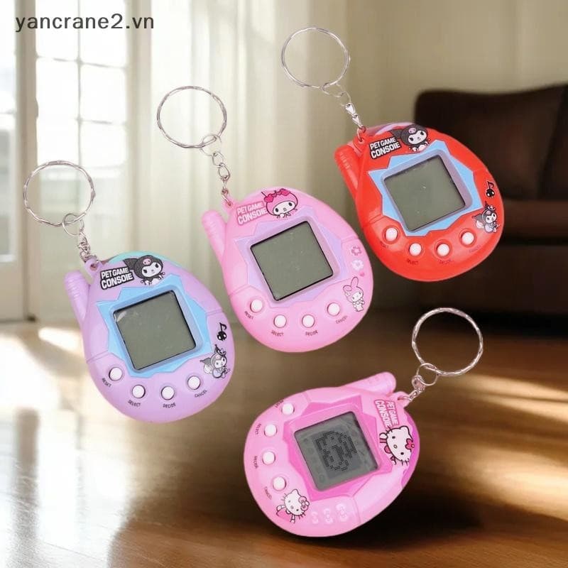 yancrane Harajuku Olá Kitty Tamagotchi Eletrônico Animais De Estimação Brinquedo Chaveiro Sanrio Kuromi Máquina De Jogo