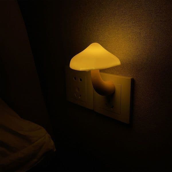 Lâmpada De Cogumelo Induzida Por Luz , Cabeceira Fofa Para Quarto , Proteção Os Olhos Das Crianças , Noturna Economizado