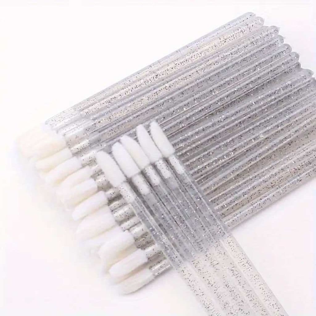 Kit 50 Pincéis Aplicadores Descartáveis Batom Gloss Preto