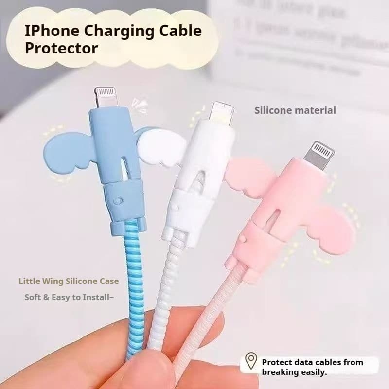 Little Angel Apple Android Capa De Proteção Para Cabo De Dados Cabeça De Carregamento USB Contra Quebra