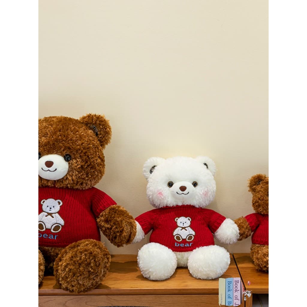 Novo estilo camisola urso de pelúcia boneca Lele urso brinquedo de pelúcia abraço urso boneca Ragdoll travesseiro dormir