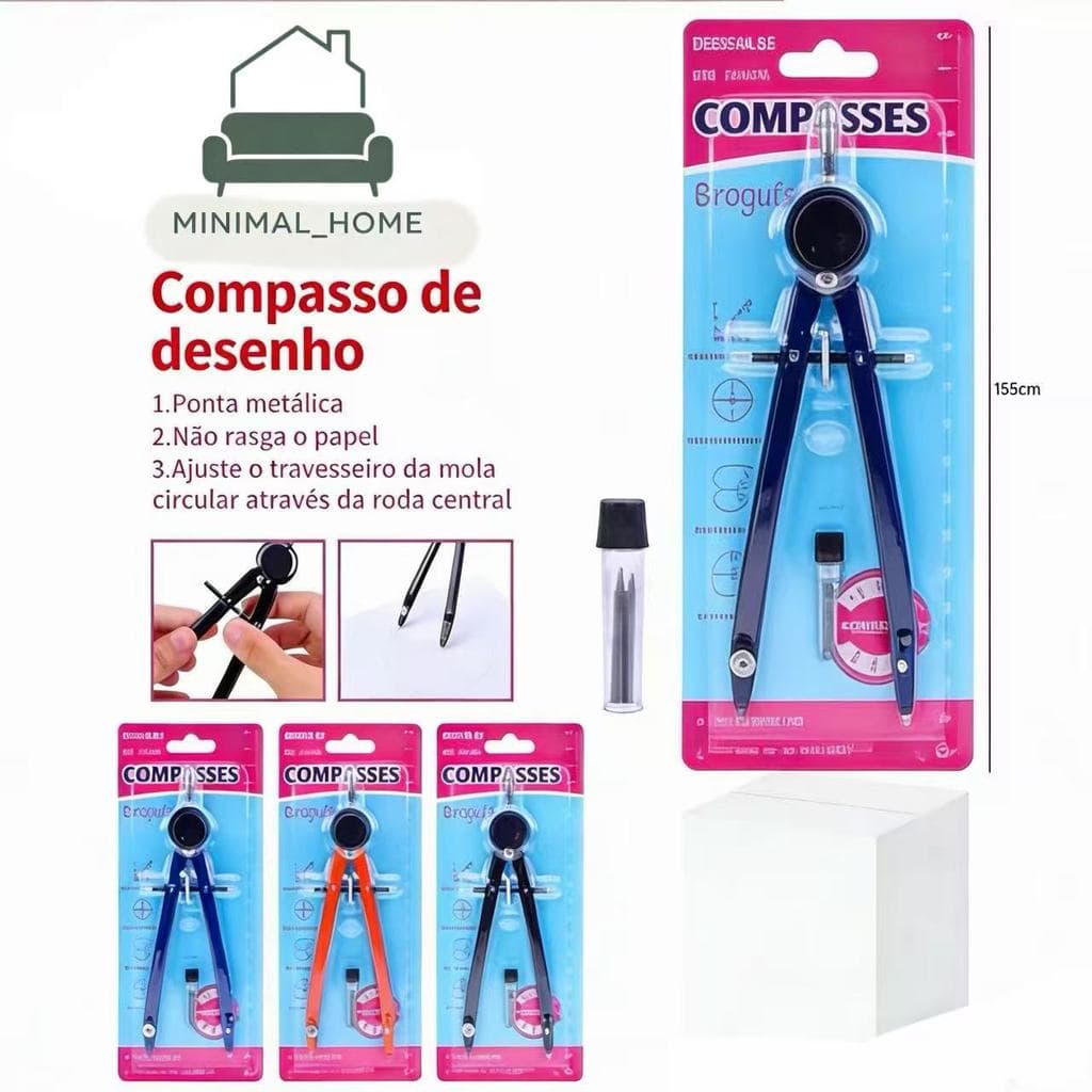 Compasso Divisor de Arco RUNSHANG WJ-031 | Profissional de Mola | Ferramenta de Desenho em Metal de Alta Precisão
