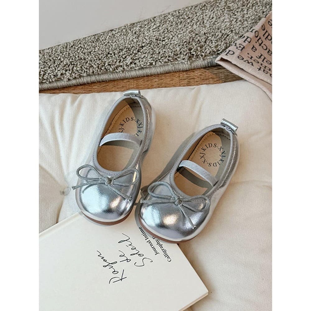 Meninas sapatos de couro 2024 primavera outono novo estilo sapatos infantis meninas princesa sapatos de sola macia ervil