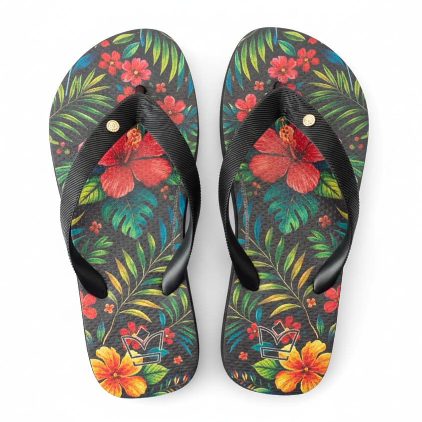 Chinela Havares Chinelo Feminino Estampado Rasteiro Solado Antiderrapante