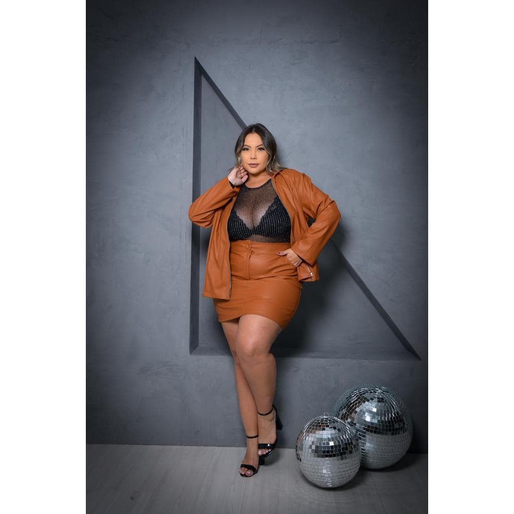 Conjunto Feminino Courino Premium Confortável Moda Tendência - Inverno