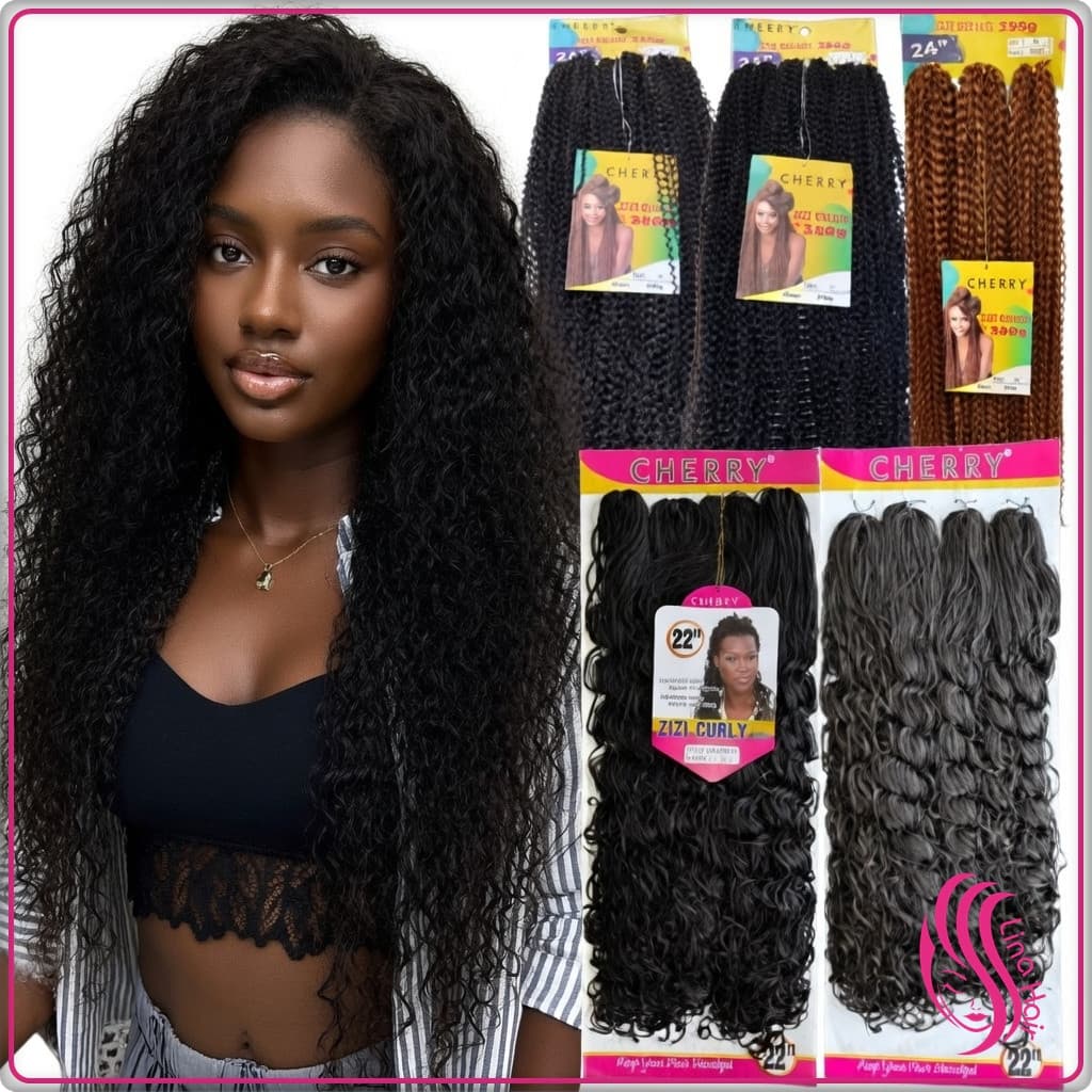 Cabelo Micro Zizi Braid 350g e Zizi Curly 400g - Miojinho Cherey | Pacotão Econômico