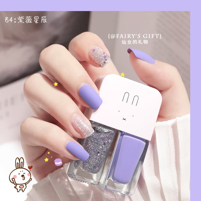 FAIRY ''S GIFT Esmalte oleoso de duas cores, não irritante, sem cozimento, não descascável, secagem rápida, longa duraçã