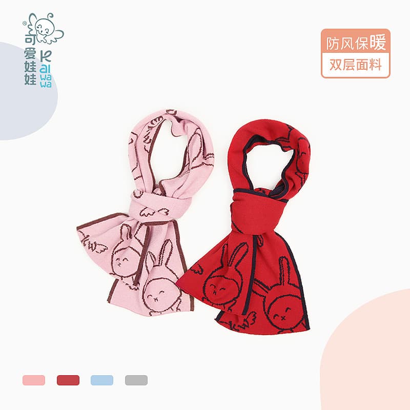 W inverno crianças à prova de vento à prova de frio cachecol meninos meninas babador bebê moda bonito fino algodão lã co