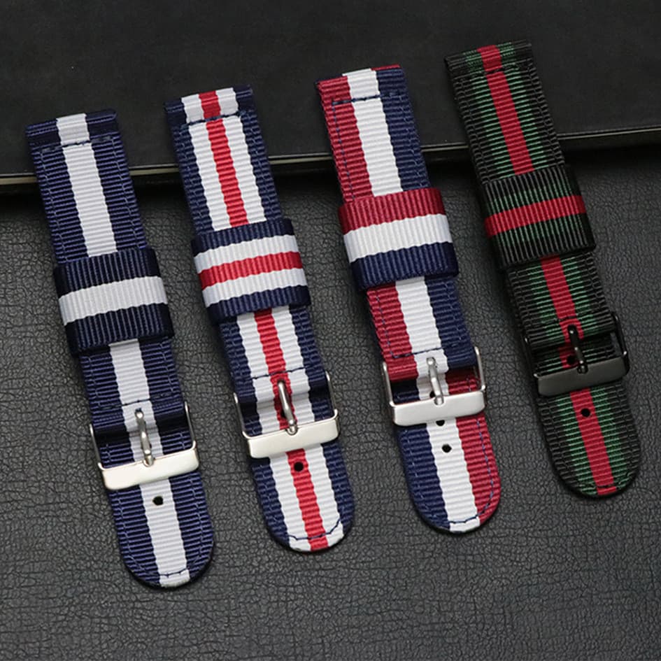 Adequado para Huawei pulseira de lona de náilon pino fivela trançada pulseira de relógio masculino feminino adequado par