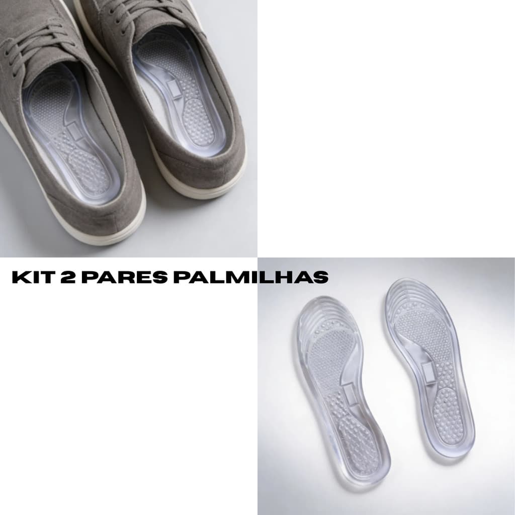 Kit 2 Palmilhas De Gel Anatomica Ortopedica Confortável