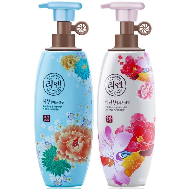 Shampoo e Condicionador LG Original Coreano Importado Ruiyan com Fragrância de Sândalo Branco e Subtil Aroma Floral