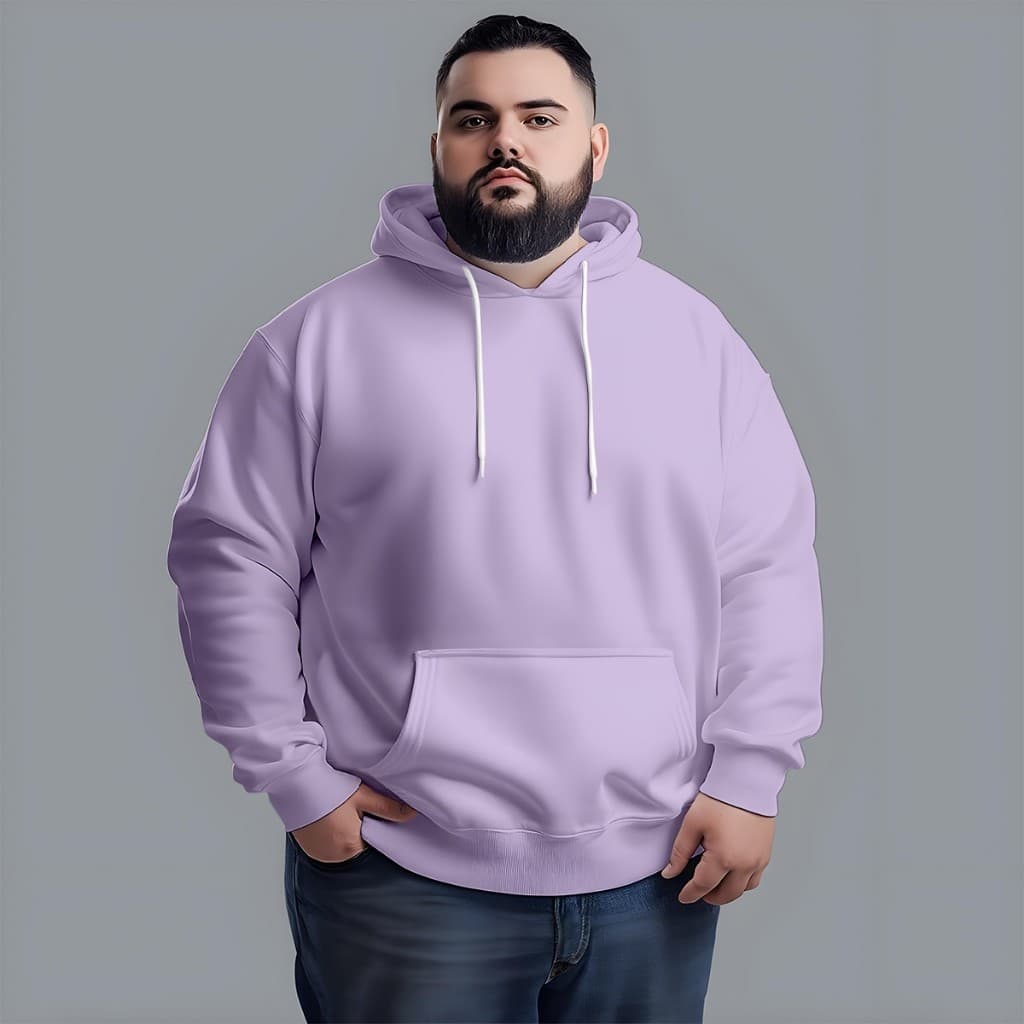 Blusa Moletom de Frio Unissex Liso Com Capuz Bolso Canguru Plus Size DAHORA