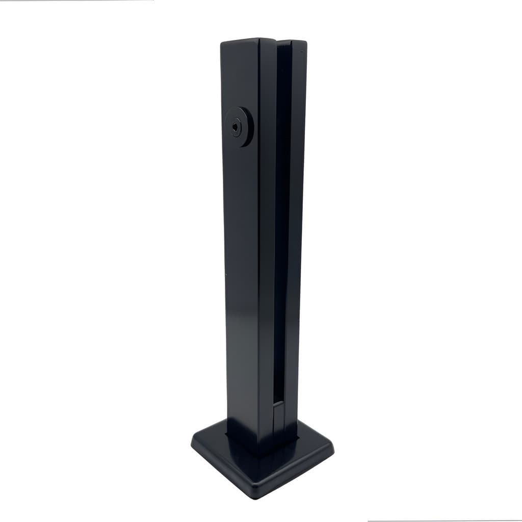 Torre Coluna Inox 304 30cm Preto Guarda Corpo Vidro
