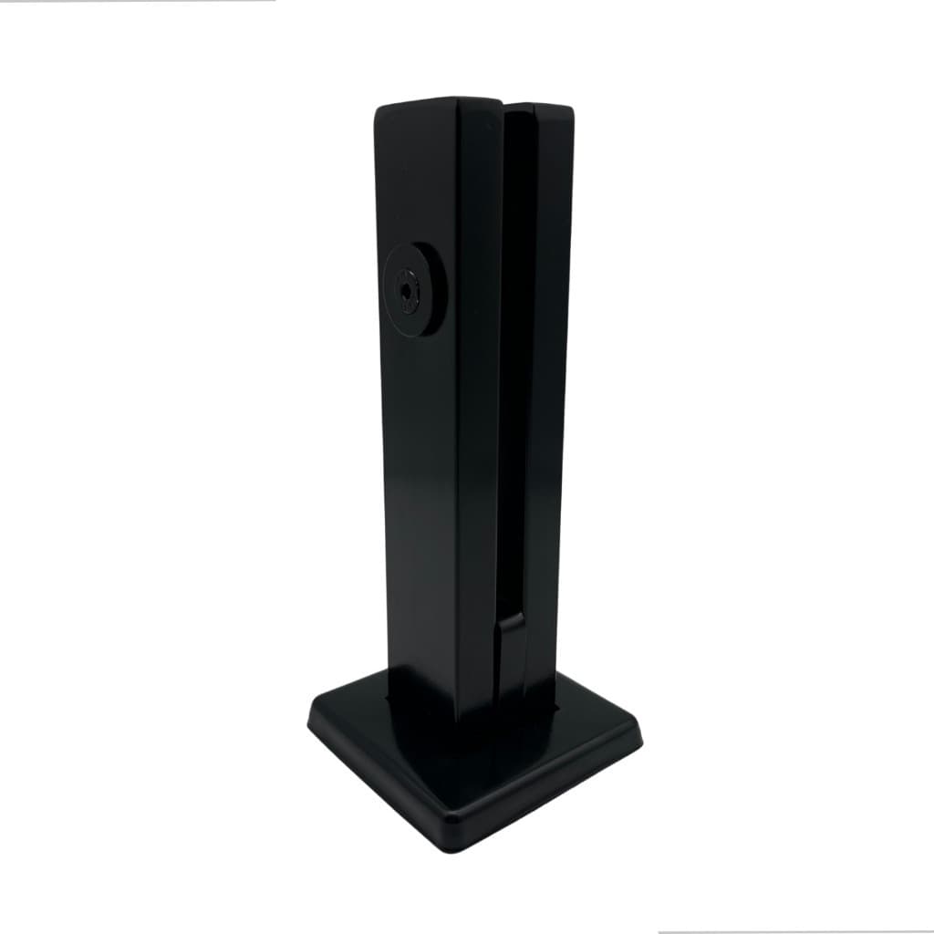 Torre Inox Coluna Kimoji Guarda Corpo 20cm Preto Vidro 1 Furo