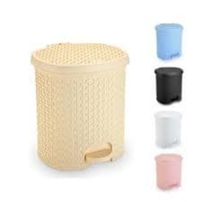 Lixeira Rattan 6LT com Pedal Ideal para Cozinha Banheiro Quarto Escritório Qualidade Resistente SB