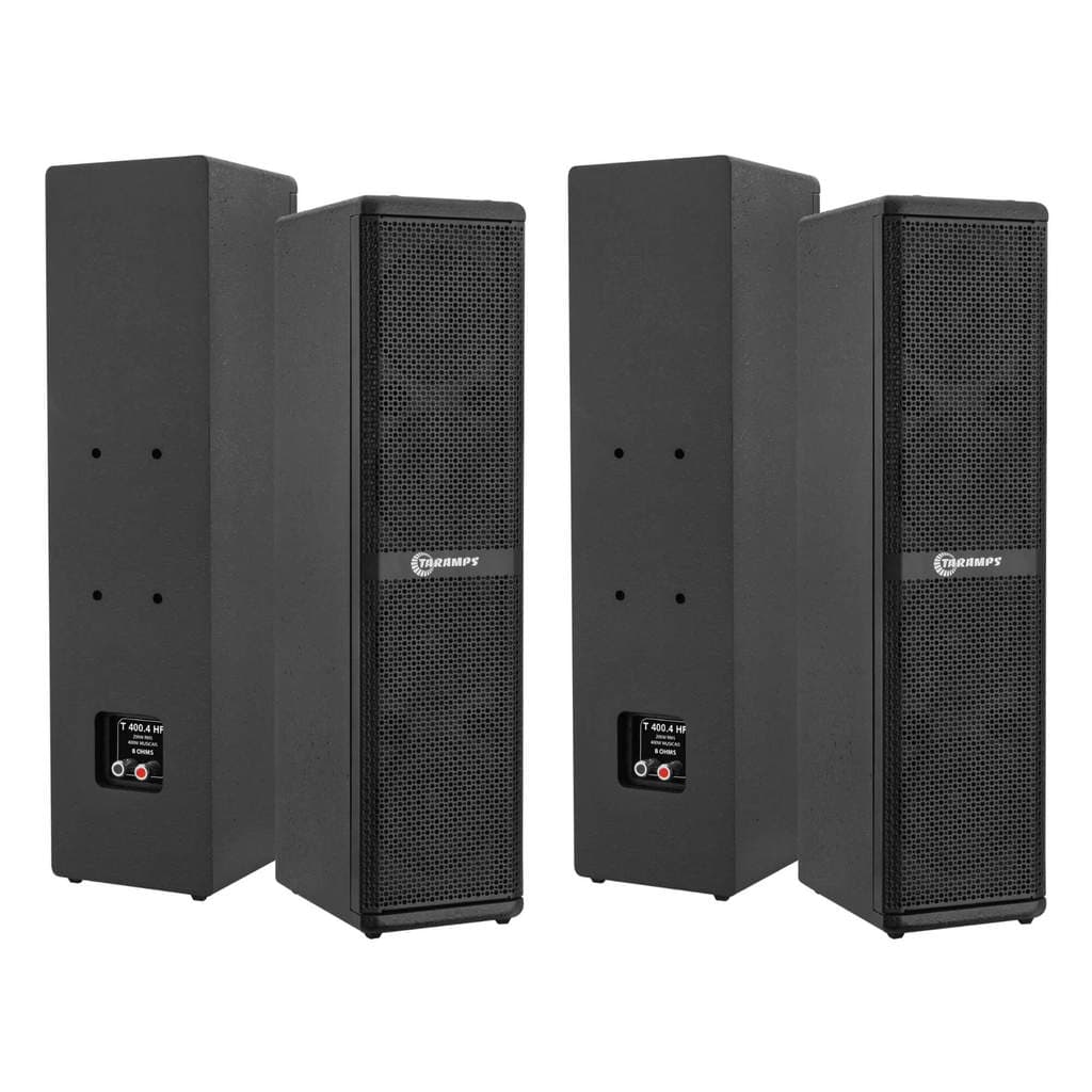 Kit 2 Caixas de Som Acústicas 4 Polegadas T 400.4 HF Sonorização Ambiente Qualidade Áudio Potente