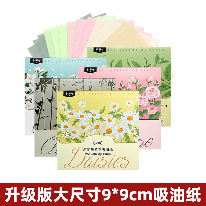 Beleza mágica papel absorvente de óleo Facial 100 peças Plus Size perfumado verão chá verde carvão de bambu papel deseng
