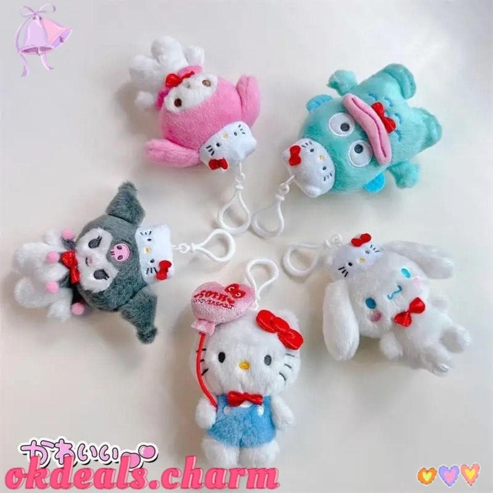 OKDEALS Kuromi Pingente , De Bolsa De Enfeite De Pelúcia Pendurado , Chaveiro De Mochila De Bonecas De Desenho Animado