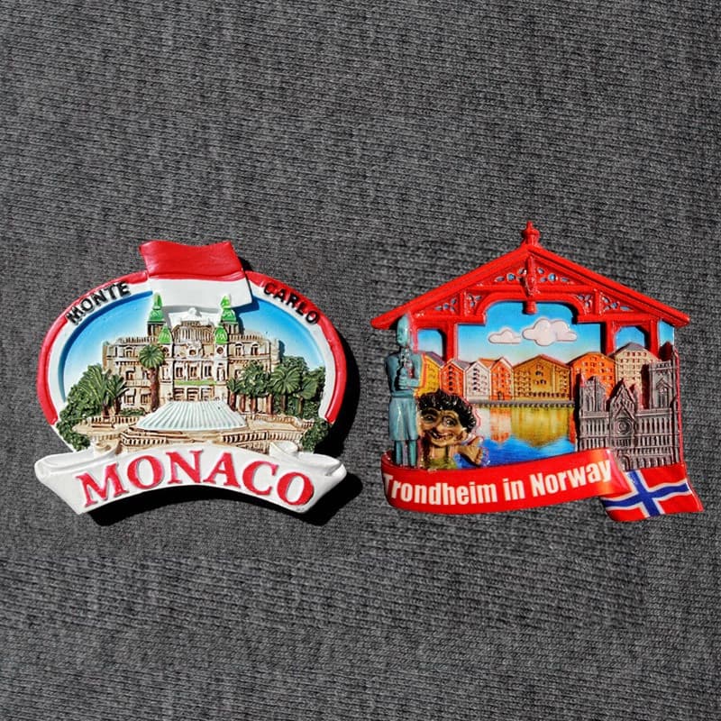 Noruega Trondheim Demônio Resina Magnética Ímãs De Geladeira Monaco Turismo Lembranças Presente Magnético Adesivo Casa d